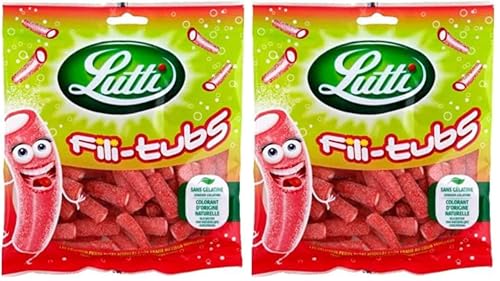 Bonbons Acidulés Fili-Tubs Lutti MO5410057187022 – Goût Fraise, 200g - vue 4