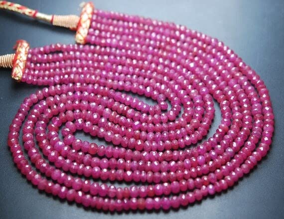 Saphir rose perles de 4-6mm en rondelles facettées pour créer vos bijoux du quotidien