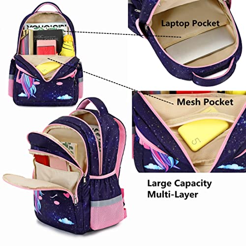 CAMTOP Girls Backpack for School with Lunch Box Kids BookBag Set for Elementary Middle School (Believe in Magic) - Thumbnail 4