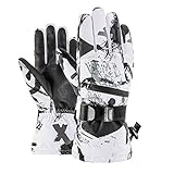 Ski Gloves Men Women Snowboard Gloves Waterproof Snow Winter Gloves Touchscreen Winter Motorcycle Warm Gloves for Skating Snowboarding Shoveling
