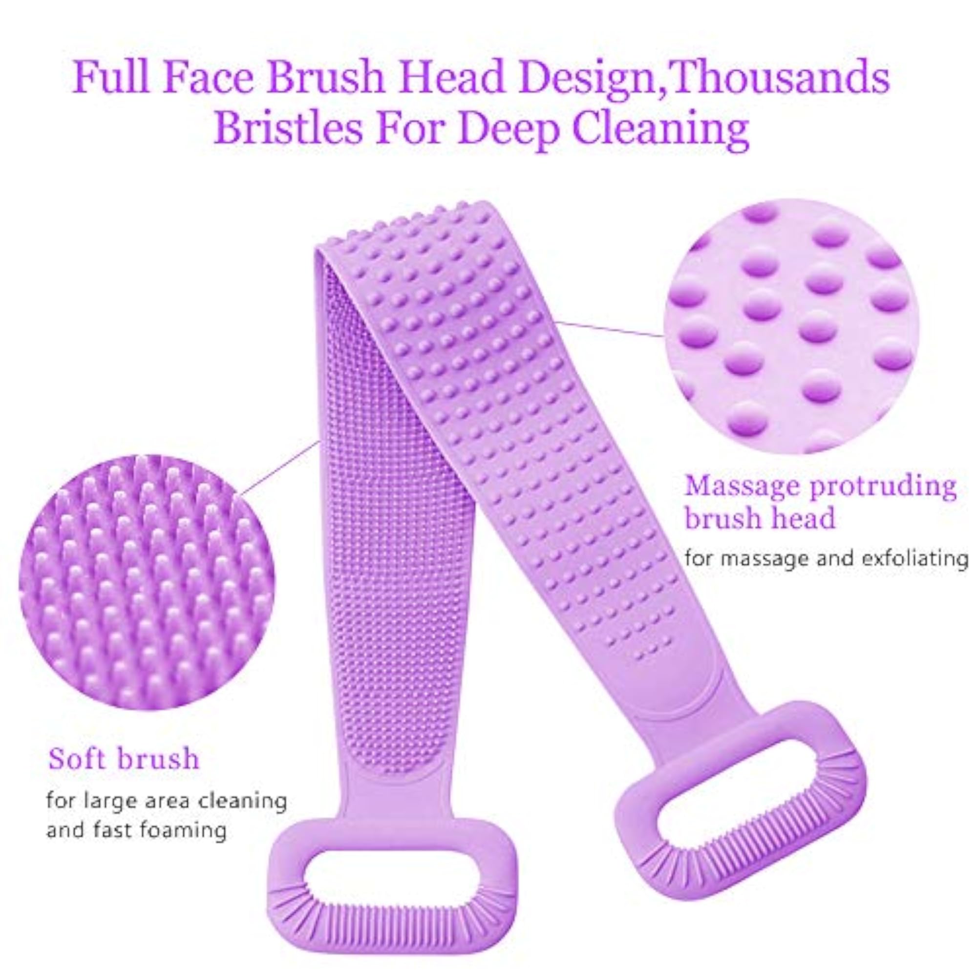 Back Scrubber for Shower with Two Sizes