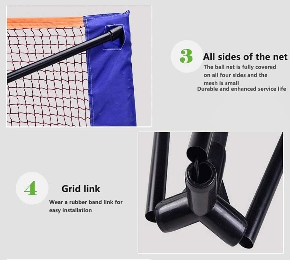 Portable Badminton/Tennis/Volleyball Net Set, Adjustable Height Outdoor Sports for Garden, Beach, Backyard, 4.1m Length, Easy Setup and Transport (One Color 3.1m)