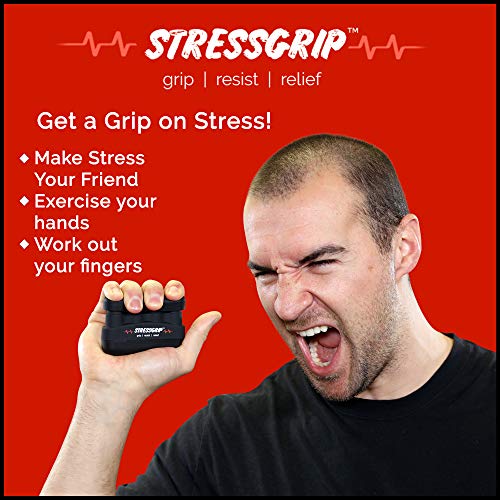StressGrip - Stress Relief for Adults (Large) - A Stress & Anxiety Relief Device - Comfortable Hand Exerciser - Stress Reliever & Hand Gripper - Black by StressGrip - Image 6