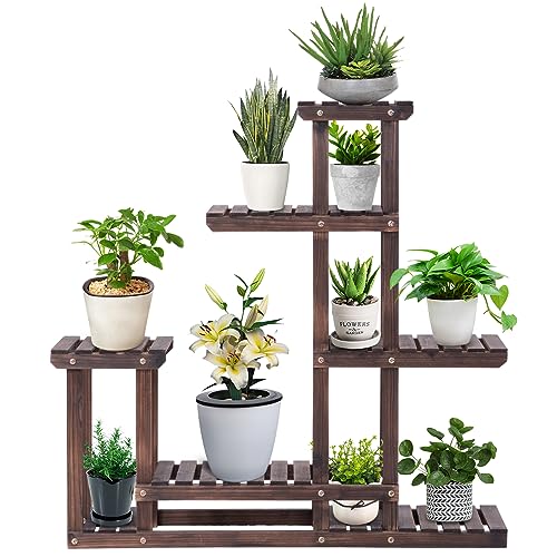 🌻【Design Multifunzionale】 Un bellissimo modo per mostrare i tuoi fiori: boccioli colorati, piante verdi, erbe, vasi, libri, ecc., lo scaffale portafiori è ideale per il tuo giardino, balcone, cortile, ecc.
