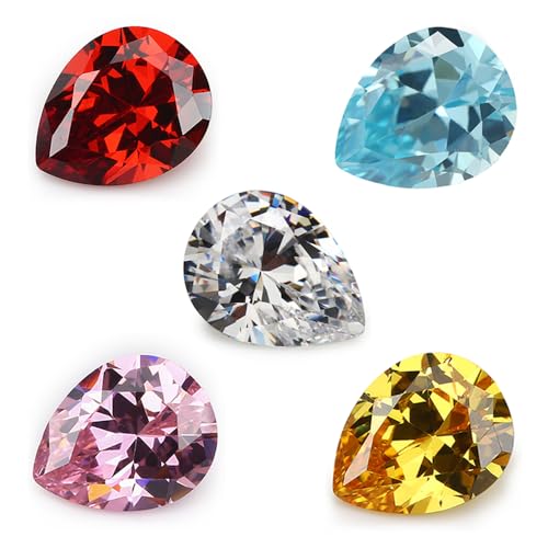 Pierre de zircone cubique jaune et bleu de mer pour sertissage et bijoux