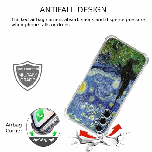 AOSSXIN Van Gogh Paintings Case for Samsung Galaxy S25+,Van Gogh Artworks Collage,Trendy Cool Shockproof TPU Bumper Case for Galaxy S25 Plus by AOSSXIN - Used condition - Image 2