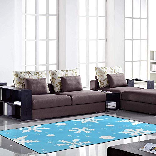 Tapis bleu qui ne perd pas ses poils en velours corail épais pour salon