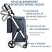 LEUYA ABC Einkaufstrolley, 46L Trolly Einkaufswagen Klappbar, 4 Rädern Aluminium Leichtgewicht Einkaufstrolley, mit Isolierter Kühltasche, Stabil und Leicht zu Verstauen Einkaufswagen (Blau)