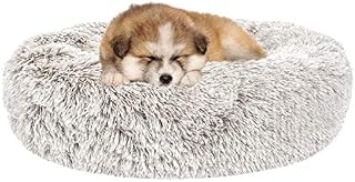SHU UFANRO Dog Beds for Medium Small Dogs Round, Cat Cushion Bed, Pet