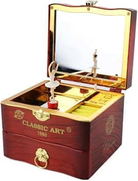 Music Box Present Ballerina Jewelry Box Music Box Spinning Princess, Plastic Music Box for Women, Kids, Girls, Friends Christmas Color B, Size 5.3 x 4.6 x 4.3 inches 13.5 x 11.8 x 10.8 cm