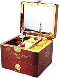 オルゴール プレゼント バレリーナジュエリーボックスオルゴールスピニングプリンセス、女性、子供、女の子、友人のためのプラスチックオルゴール オルゴール 箱オルゴール クリスマス (Color : B, Size : 13.5X11.8X10.8CM)