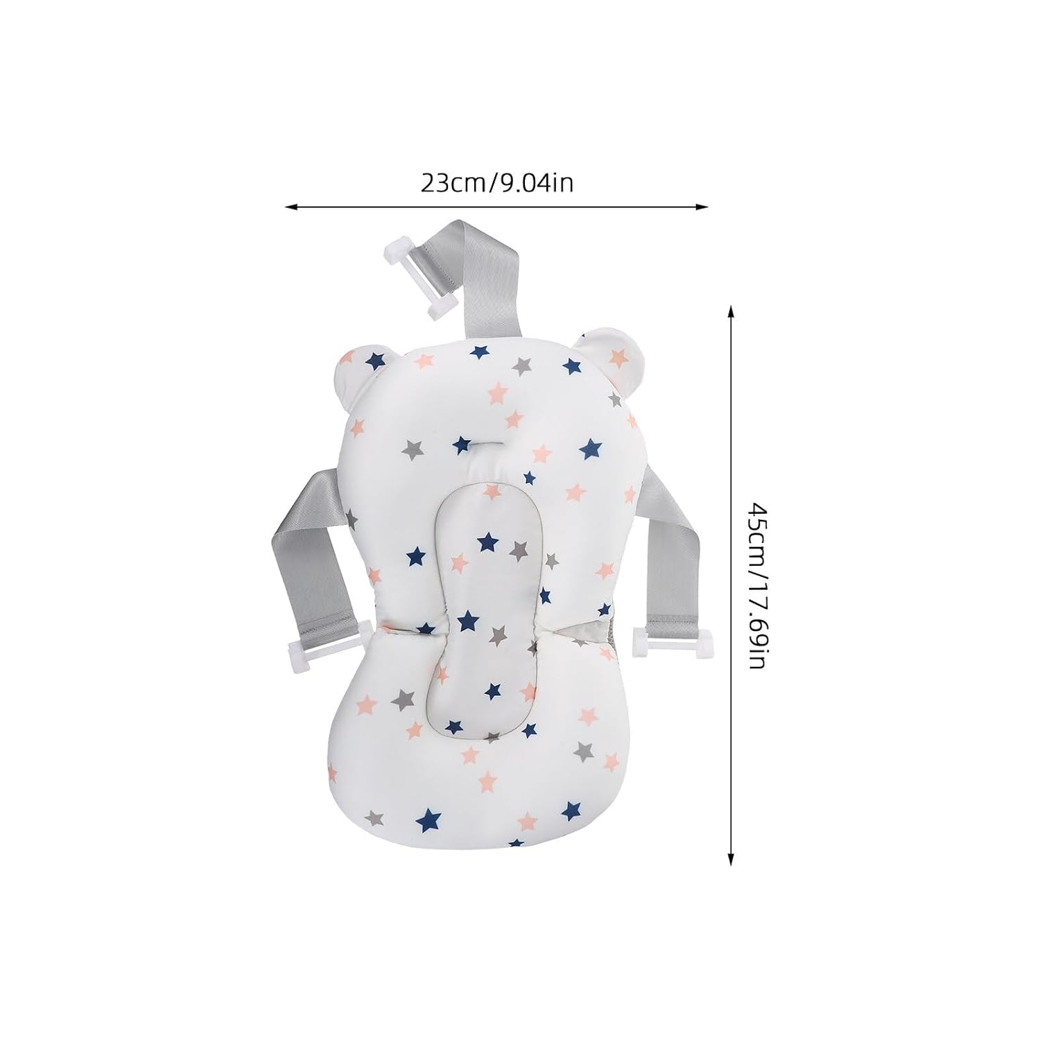 Mesh Bath Support Seat Floating Shower Pad Newborn Non-Slip Cradle Cushion for Bathtubs Safe Comfortable Bathing Aid