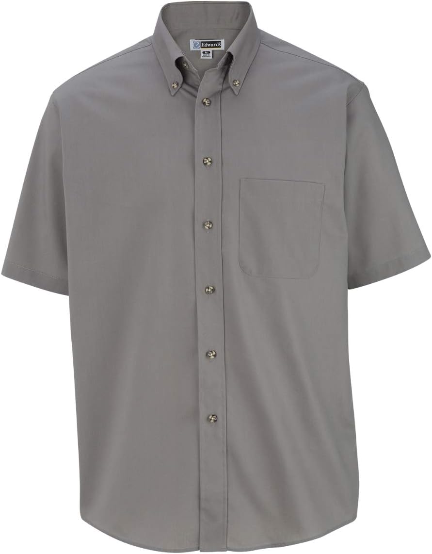 Edwards Men's Easy Care Short Sleeve POPLIN Shirt