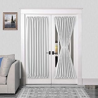 DWCN French Door Curtains – Rod Pocket Thermal Blackout Curtain for Doors