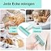2025 Upgrade Tierhaarentferner Fusselrolle mit abnehmbarem Griff– Wiederverwendbarer, selbstreinigender Katzen- & Hundehaarentferner, Fusselbürste für Tierhaar, Geeignet für Sofas, Kleidung (Grün)
