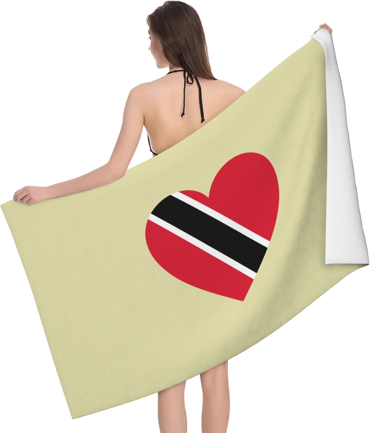 HLBSDM Love Trinidad and Tobago Flag 52 x 32 in Microfiber Beach Towel Swimming Pool Bath Super Big Throw Towel