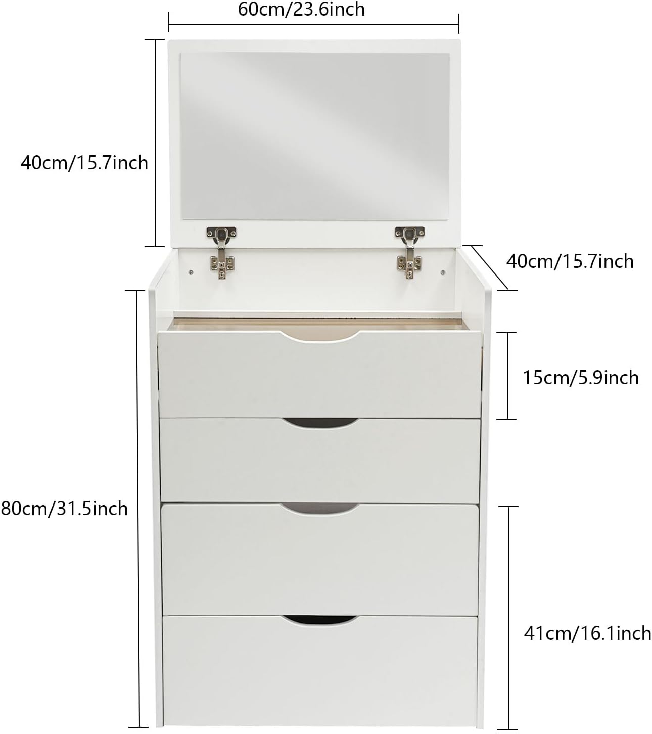 Flip Top Vanity,Vanity Desk with Mirror,Makeup Vanity with Stool,3 Drawers,Makeup Dressing Table for Bedroom,Living Room