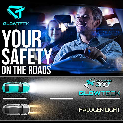 Glowteck Hb4/9006 Led Headlight Bulbs Conversion Kit - Cree Xhp50 Chip 12000 Lumen/Pair 6K Extremely Bright 68W Cool White 6500K For Bright & Greater Visibility #TOP3