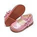 PHIRAMIN Toddler Girl Mary Jane Oxford Glitter Pink Dress Shoes Size 7-Little Girl School Uniform Shoes for Wedding Performances
