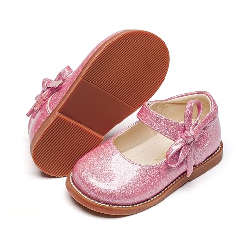 Image of PHIRAMIN Toddler Girl Mary Jane Student Oxford Shoes-Little Girl School Uniform Shoes for Wedding Party