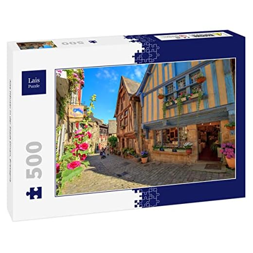 Lais Puzzle Gamla hus i staden Dinan, Bretagne 500 delar