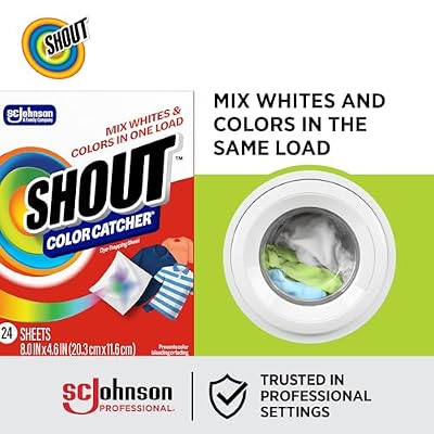 SC Johnson Professional SHOUT COLOR CATCHER 24 Count x 12 Pack, 288 Sheets for Busines Use
