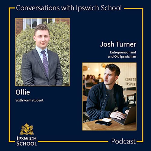 Discussing social entrepreneurship and mentoring with former student Josh Turner and Sixth Former Ollie