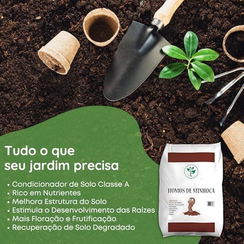 Húmus de Minhoca 4kg (Kit Econômico 2x2kg) – Adubo Orgânico 100% Natural para Solo Rico em Nutriente