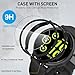 Suoman 2 Pack for Garmin vivoactive 5 Smartwatch Case, 9H Tempered Glass Screen Protector+ Charger Port, All-coverage PC Protective Cover Bumper (Black+Black)
