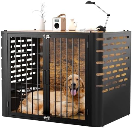 View of Amazon.com : Dog Crate Furniture, 43 Inch No Screws Easy to Assemble ...