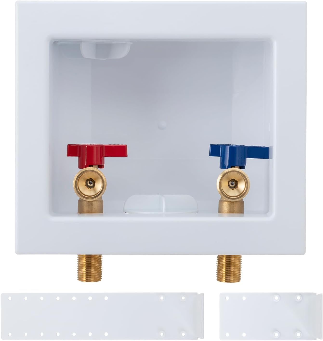SUNGATOR Mip Washer Valve Box, 1/2 Inch Mip (Sweat) Inlet x 3/4 Inch MHT Outlet, Sweat Washing Machine Box with Brass Valves Installed