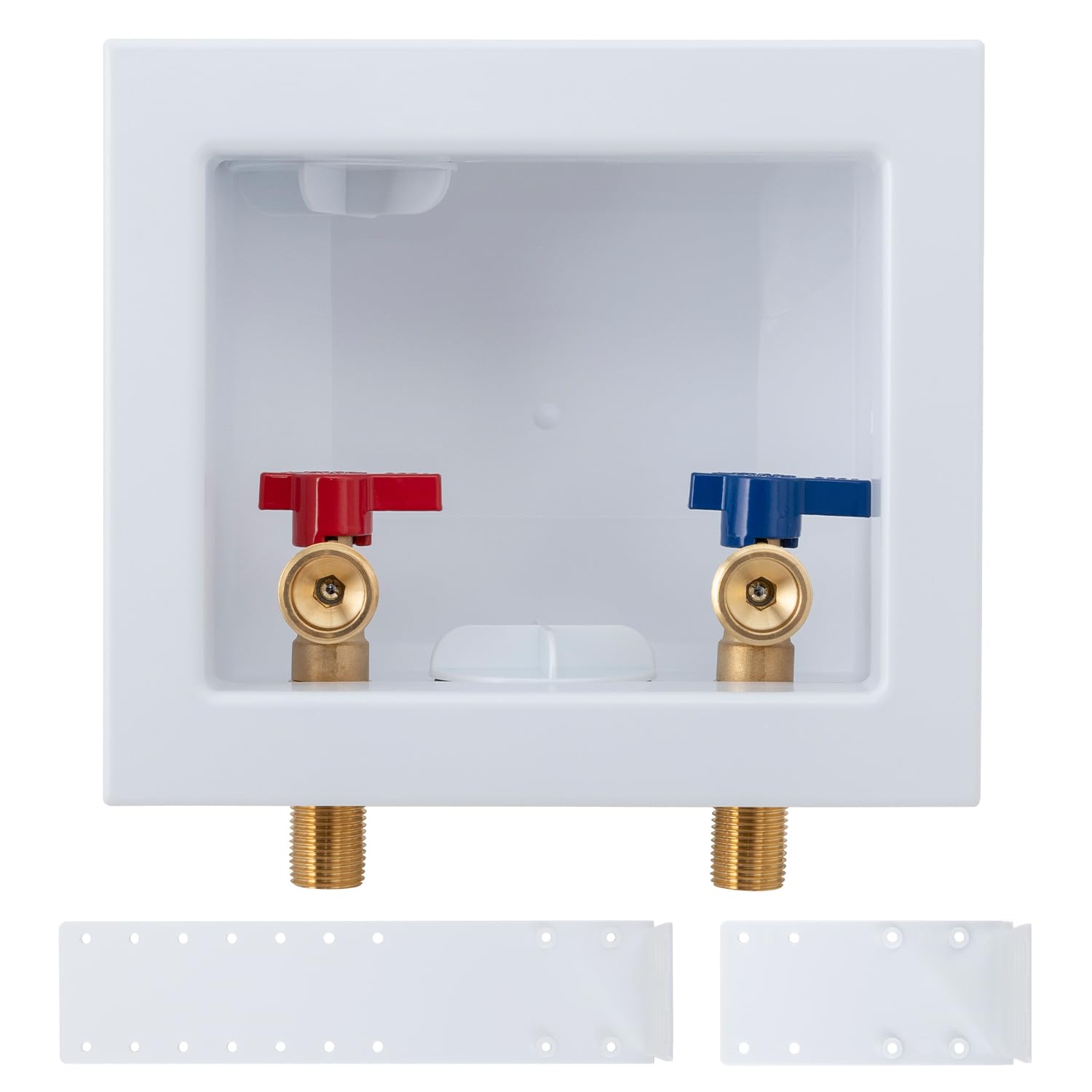 SUNGATOR Caja de válvula de lavadora de lavandería, caja de salida de lavadora, entrada Mip (sudor) de 1/2 pulgada x salida MHT de 3/4 pulgadas, caja empotrada para grifo de agua de lavadora con