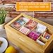 Amazy Caja para té de bambú – Caja de madera para té...