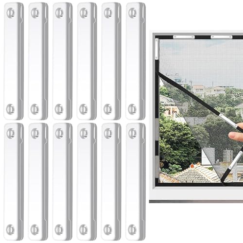 Image of Smart Magnets Closure - 12pcs Self Adhesive Strong Hold Screen Door Fastener Set, Easy Install Magnetic Fixing Kit, Window Lock System | Versatile Home Improvement Tool for Loft Apartment