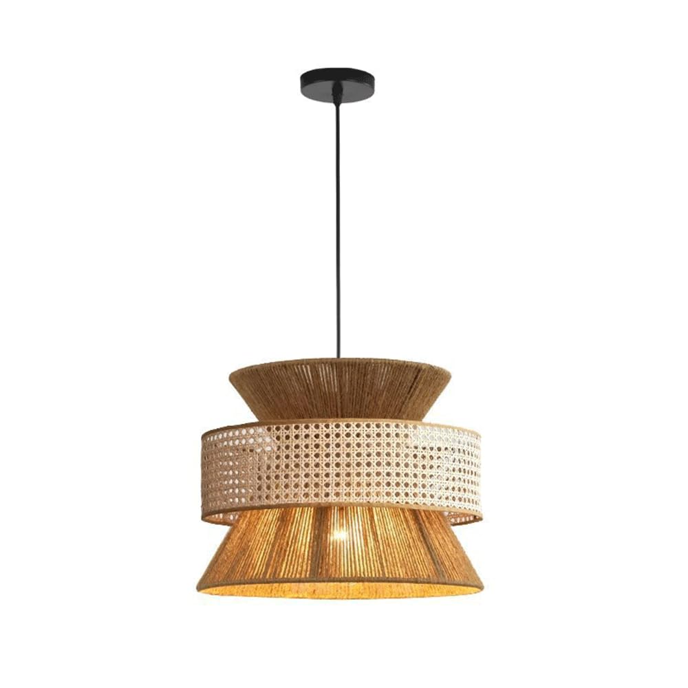 Braided lampshade, Hemp Rope Weaving can be Adjusted by 40-60 cm(40cm)