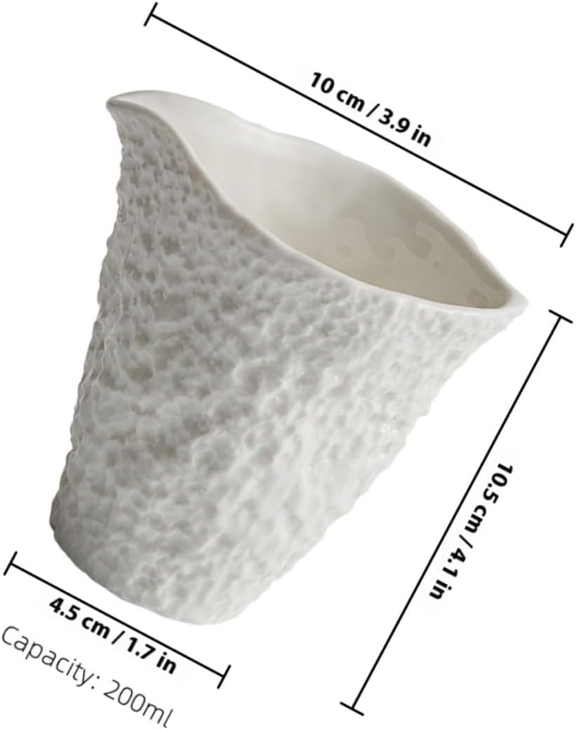 Ceramic Gravy Boat Sauce Pitcher 200Ml Rock Texture Milk Creamer Bowl Condiment Dispenser for Dining and Entertaining