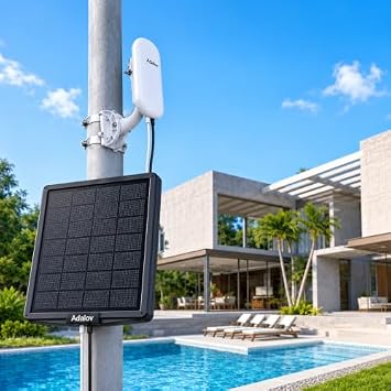 CPE467 Wireless Bridge + 24W 25000mAh Solar Panel Power Supply with 6V/9V/12V Outpuut, USB-A & Type-C Solar Power Supply for Security Camera, Wireless Bridgje, AP