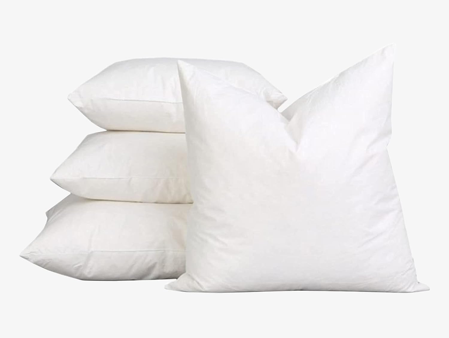 A1 HOME COLLECTIONS Premium Set of 2, Sterilized Extra Hypoallergenic Poly Fill Fabric Throw, Decorative Pillows Inserts 14" x 14", White, Non Woven Shell/Polyfill (A1HOME400003-14 X 14")
