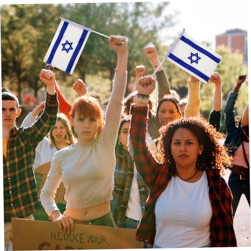 Drapeau Israël portable lot de 100 petits drapeaux de bureau pour réception - 3
