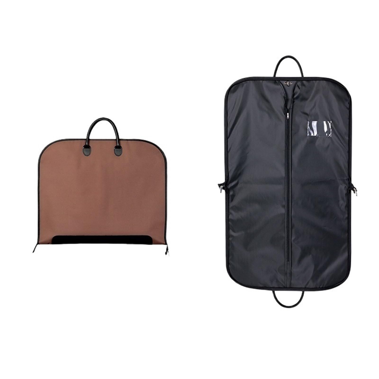 Porta Abiti da Viaggio Borsa portaoggetti for abiti, copriabiti, antipolvere, portatile, da viaggio, for uomo, pieghevole, da appendere, in tessuto Oxford(Coffee)