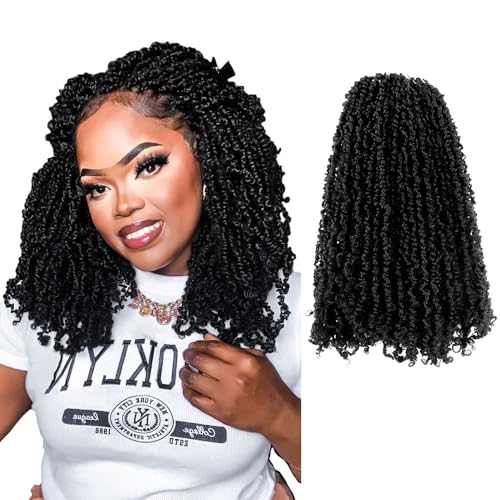 Osuntress 10 Pack Short Yanky Twist Crochet Hair for Black Women 12 inch 1B