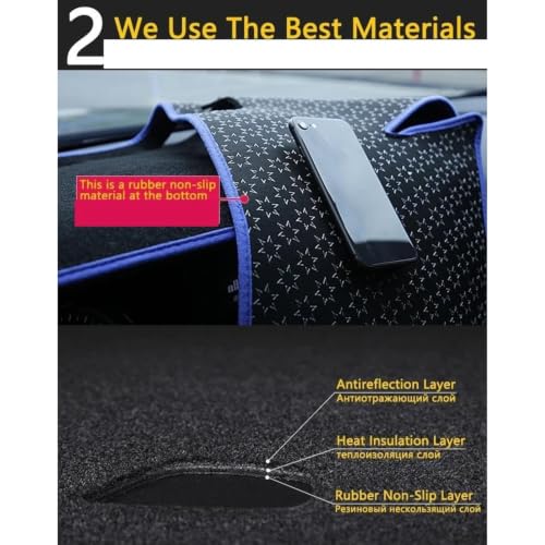 Tapis de tableau de bord anti-reflet et isolant pour Eclipse Cross - 5