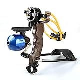 I-Sport High Velocity Pro Hunting Archery Bow Fishing Reel Slingshot Slingbow Catapult with Arrow Wrist Carbon Arrows Rest (1x Slingshot)