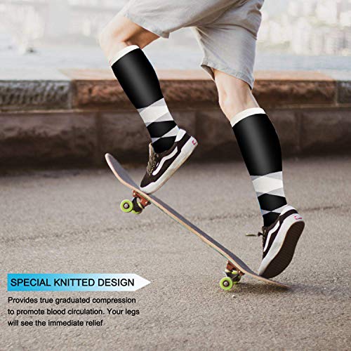Image of Sooverki Compression Socks for Women and Men Circulation (3 /4 Pairs) is Best Support for Running Athletic Cycling Hiking