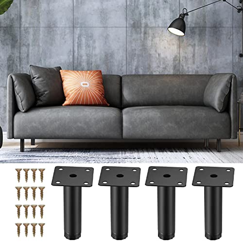 Pernas de móveis de metal | 4-pcs Móveis Pernas Cama Riser,Perna de suporte pesada central da cama,