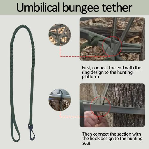 JIAXLTD Summit Treestand Shoulder Tether Straps Hunting Climbing Stand Made of Polyester Adjustable Backpack Straps Tree Stand Accessories Compatible with Most Tree Stand Climber Seat Platform Slats - Thumbnail 5