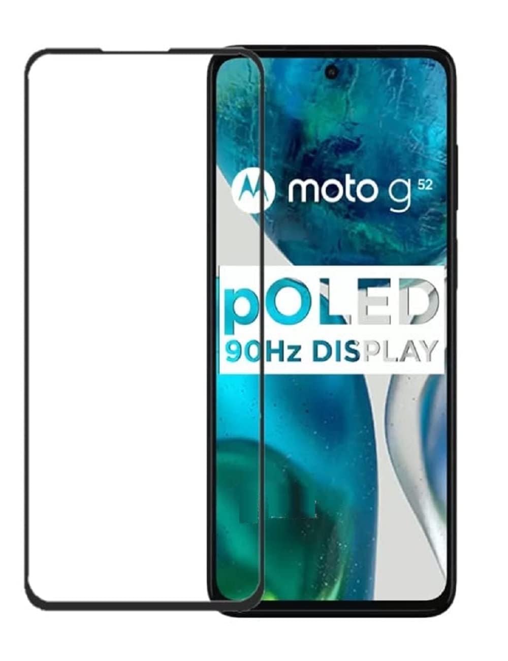 FLAZER Tempered Glass Screen Protector For Moto G52 | G82 (Black Border) with Case Friendly Edge to Edge Coverage (B0CM6LZ75N) Amazon Price History, Amazon Price Tracker