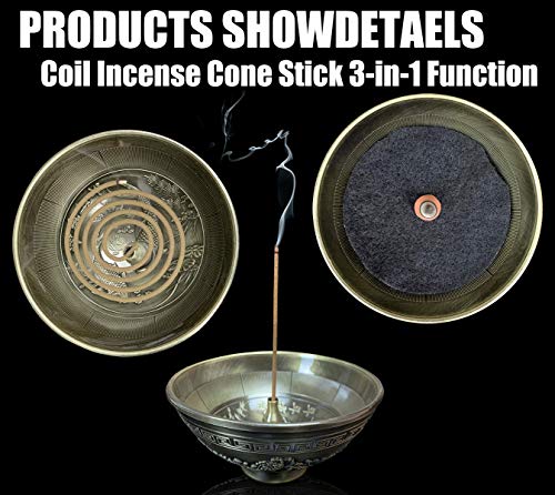 Bronze Bowl Incense Catcher Incense Burner Brass Incense Holder Ash Catcher Plate For Smudging, Cleansing Home, Meditation, Home Decor #TOP3