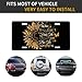 UEQIKI Front License Plate Be The Sunshine Vanity Plates Aluminum Metal Decorative Car Tag When You Can't Find The Sunshine Novelty License Plate Cover for Men Women ‎6 * 12 in (4 Holes)