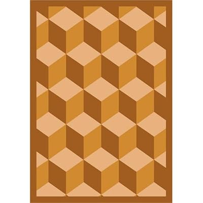 Joy Carpets Kaleidoscope Highrise Whimsical Area Rugs, Wheat